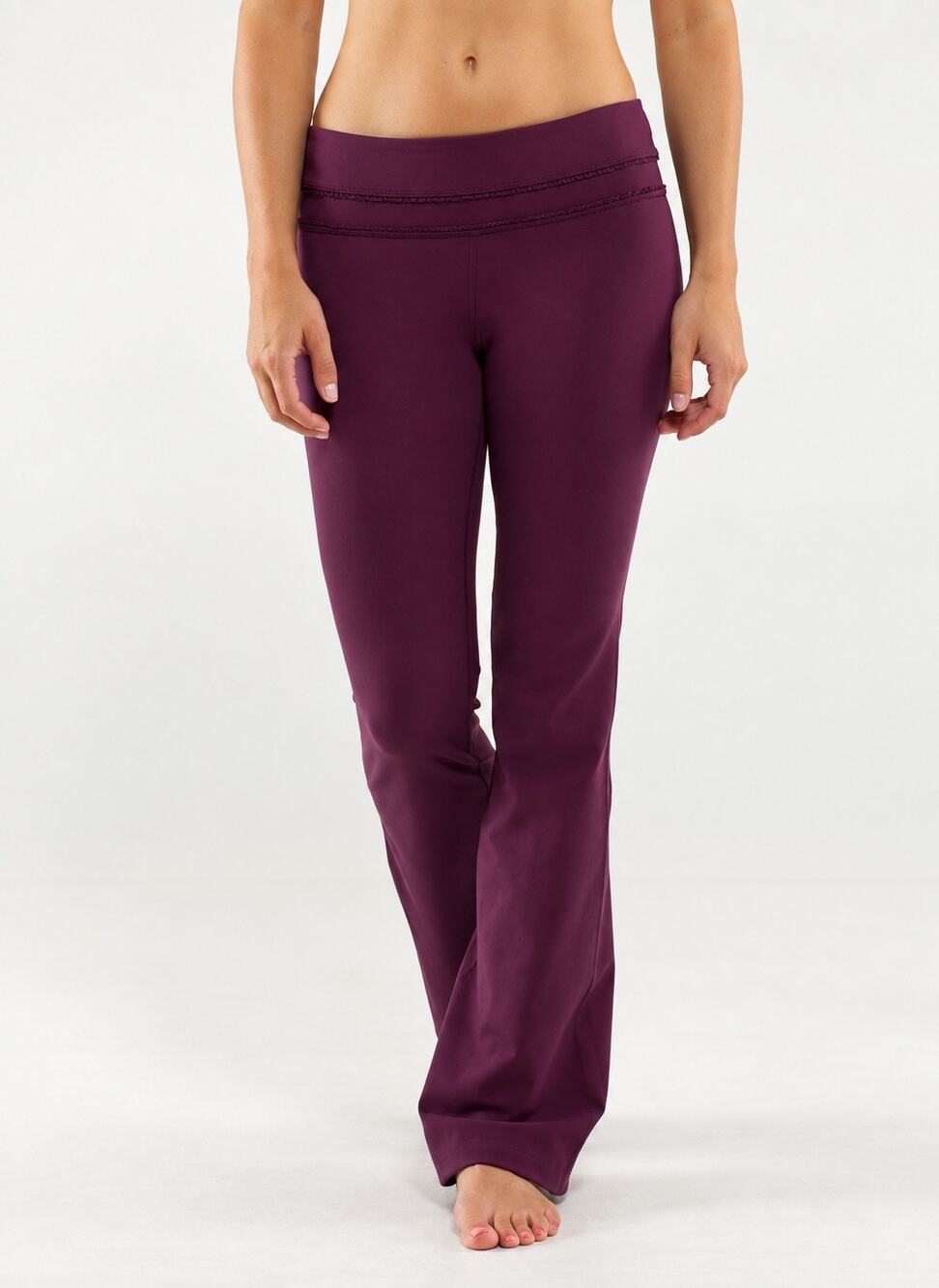 Lululemon Groove Pant Ruffled Up Plum Hyper Stripe Women’s 12